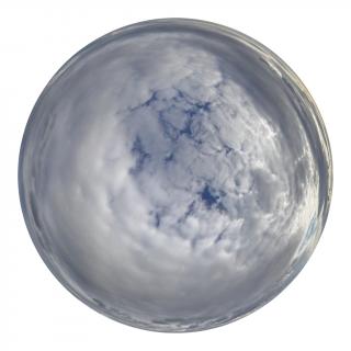 HDRi Skydome of Blue Clouded Sky 16K